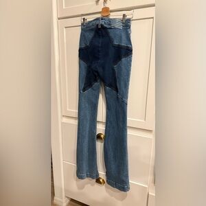REVICE wide leg denim size 30 waist “Star” Rear w/ front seam made in L.A.